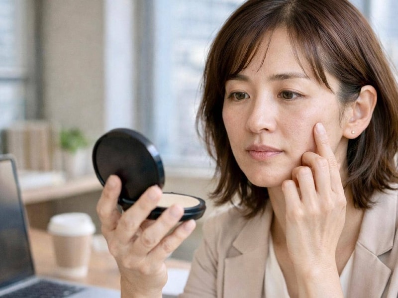 ファンデが浮く日は“肌の水分設計”がズレている。大人のベース崩れ対策