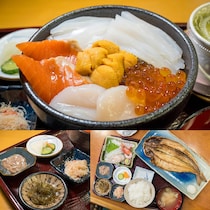 函館朝市で朝ごはん。19店･約65種類以上から選べる【東急ステイ函館朝市 灯の湯】の朝食