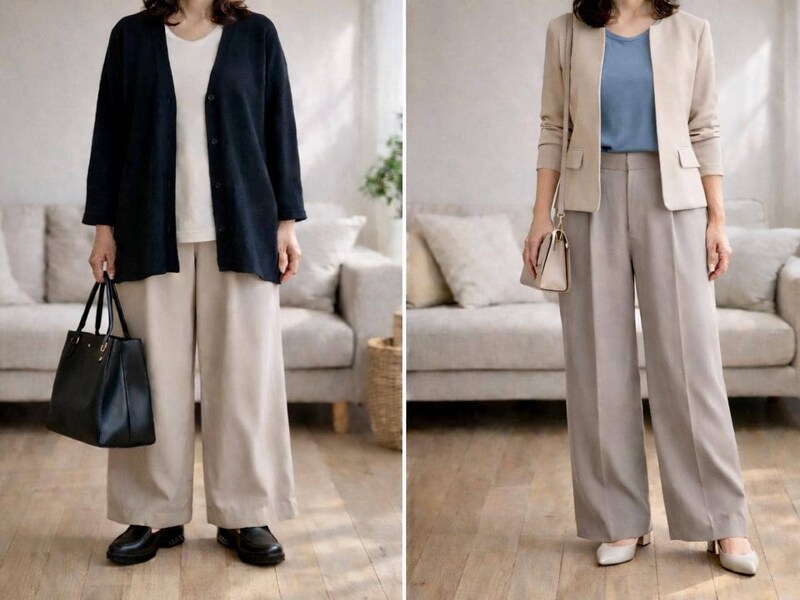 【40代・50代】体型カバーのはずが逆効果？ワイドパンツが“重見えする理由”と回避テク