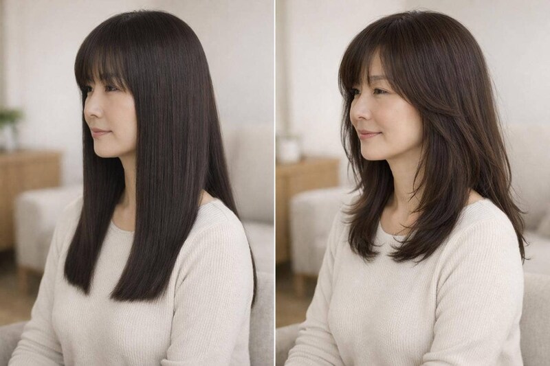 重く見えるのは長さのせいじゃない。40代・50代のロングヘアが老けて見える“意外な理由”