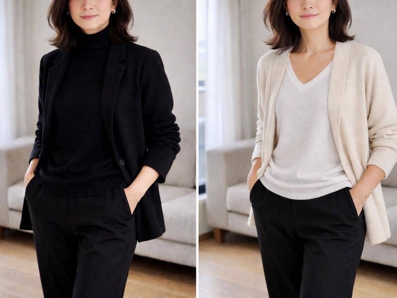 全身“黒”で安心しきってない?40代・50代の顔色が沈む「黒頼みコーデ」問題