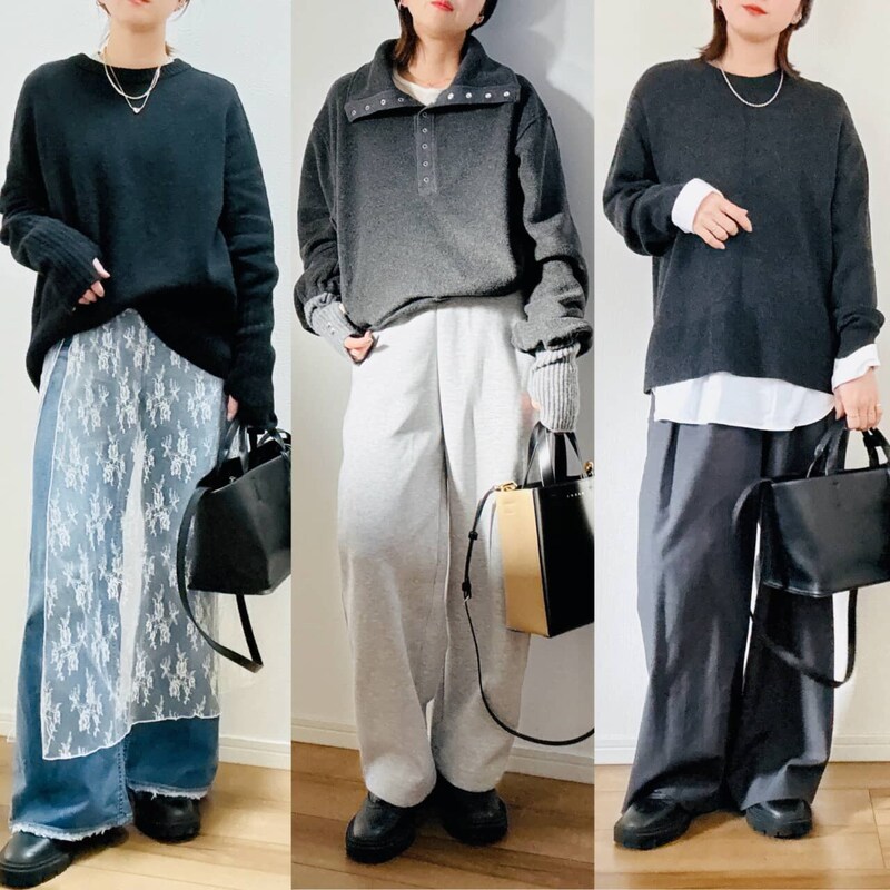 ニットはまだ着たいけど重い…。40代の冬→春をつなぐ「白レイヤード」着こなしテク3つ