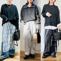 ニットはまだ着たいけど重い…。40代の冬→春をつなぐ「白レイヤード」着こなしテク３つ