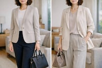 きちんと感はあるけど今っぽくない…。40代・50代の「ジャケット一択」コーデ問題