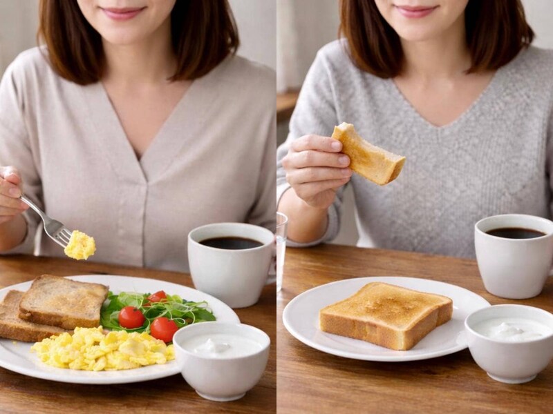 朝食をしっかり食べる人 vs 軽めに済ませる人、午前中の集中力が続くのはどっち？