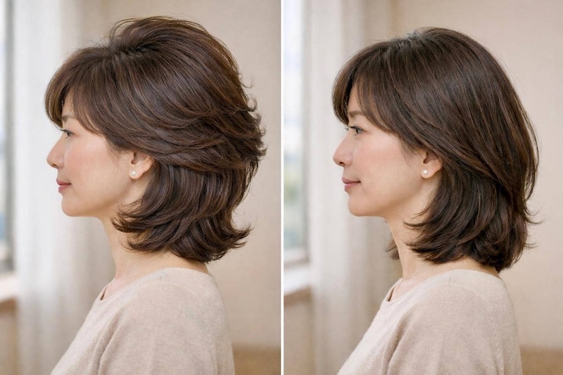 くびれを作れば若く見える？40代・50代のミディアムヘアが古見えする“くびれ強すぎ”問題