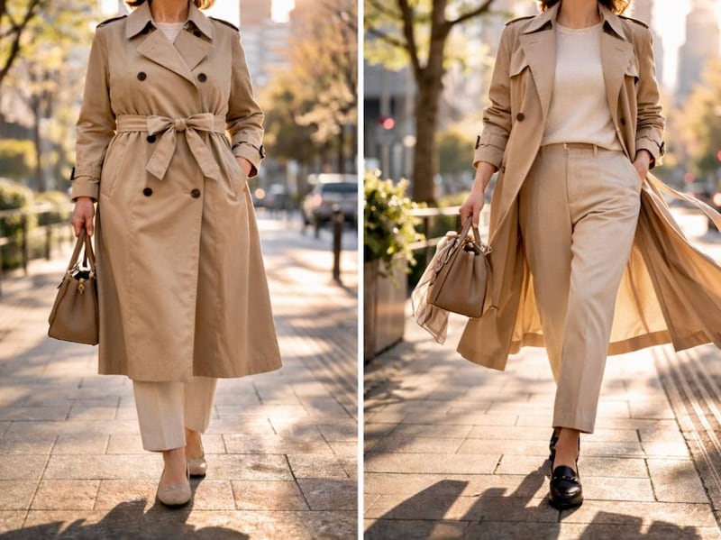トレンチコートが古く見える原因は“ベルトの結び方”。40代・50代が整えるべき着こなしバランス