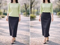 ロングスカートが重く見える原因は“腰の境界線”。40代・50代が整えたい正解バランス