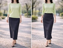 ロングスカートが重く見える原因は“腰の境界線”。40代・50代が整えたい正解バランス