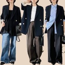 そのネイビージャケット“地味見え”してない？40代・50代が見直すべき「春インナー」の正解