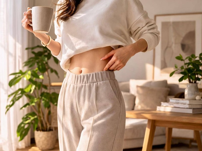 頑張っているのに「お腹だけ重い」人へ。寝たまま整えるだけで横腹のもたつきが消える簡単習慣