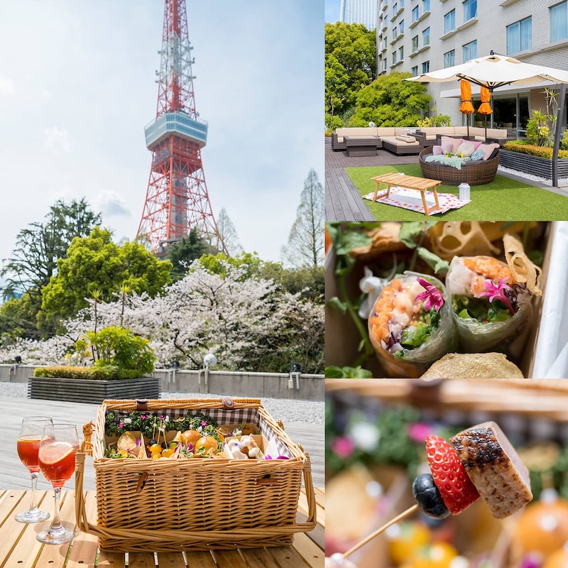 東京タワーの絶景を間近におしゃれなピクニック。【東京プリンスホテル】のテラスで春を満喫