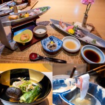 “花火の中” に用意された斬新なダイニング。【リゾナーレ熱海】の会席料理で旬の魚介を堪能する