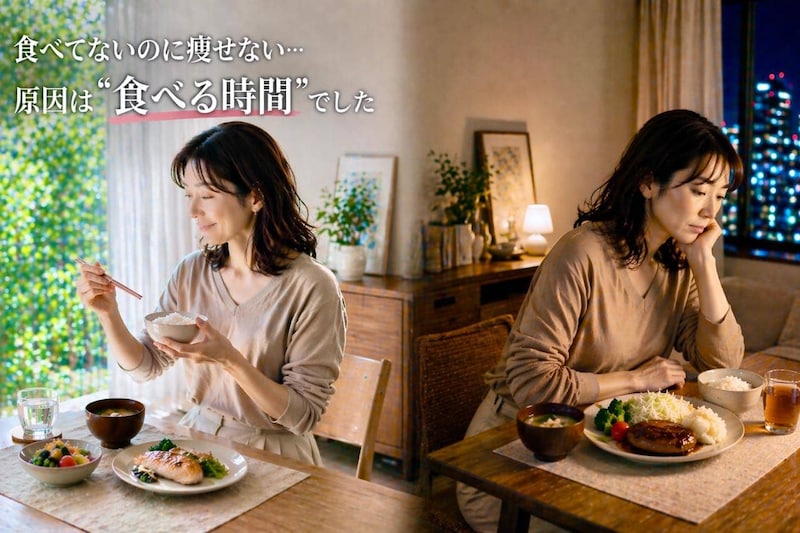 食事量を減らしても痩せられない…。40代以降に見直したい“食事のタイミング”