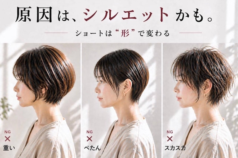 なぜかアカ抜けない原因は“シルエット”かも。ショートヘア、大人世代の見直しポイント