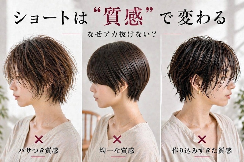 なぜかアカ抜けない原因は“質感”かも。ショートヘア、大人世代の見直しポイント