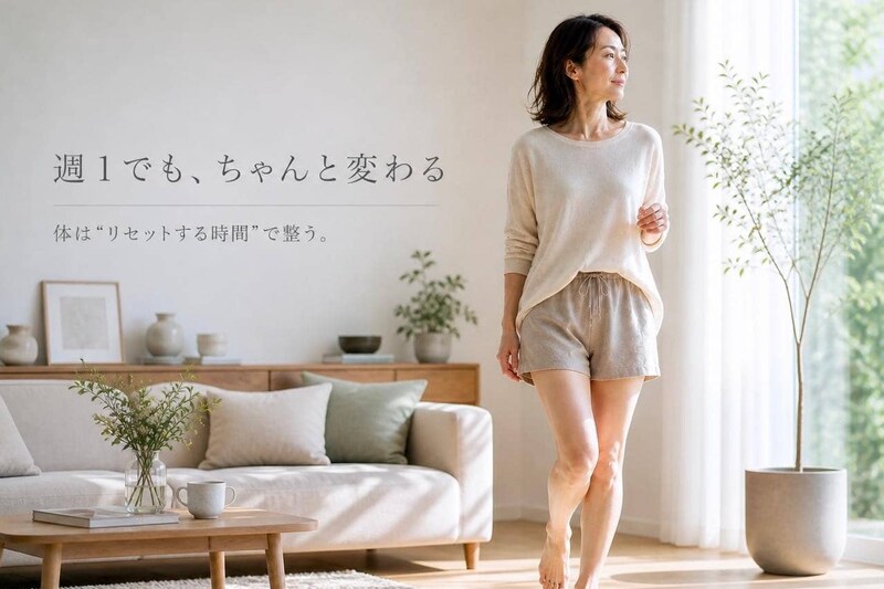 「週１でも変わる？」40代以降に差がつく“体を整えるリセット習慣”