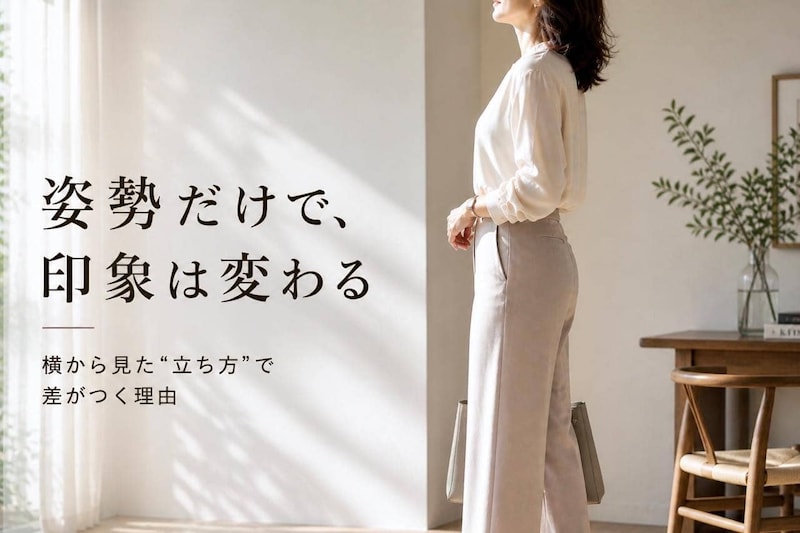 姿勢だけでここまで変わる?横から見た“立ち方”で印象に差がつく理由