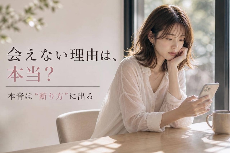 会えない理由は本当?男性の本音は“断り方”に出る