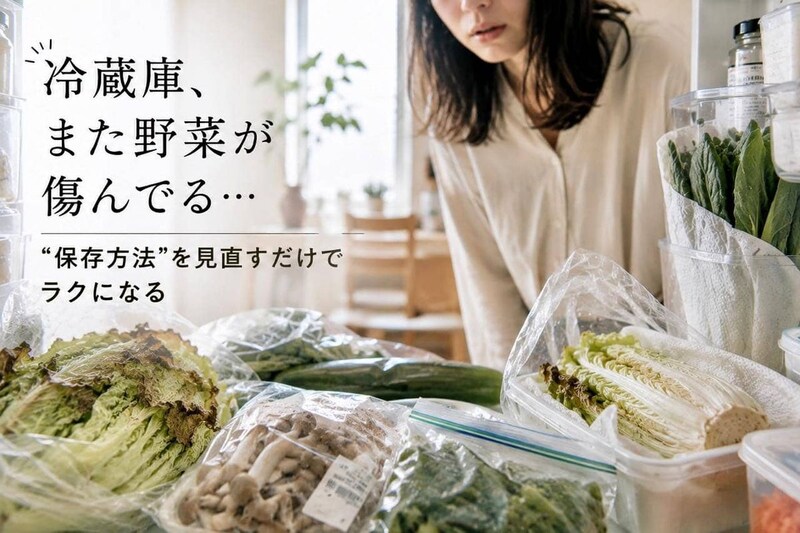 「冷蔵庫の野菜、気づくと傷んでる…」食材ロスを減らす“大人の保存術”