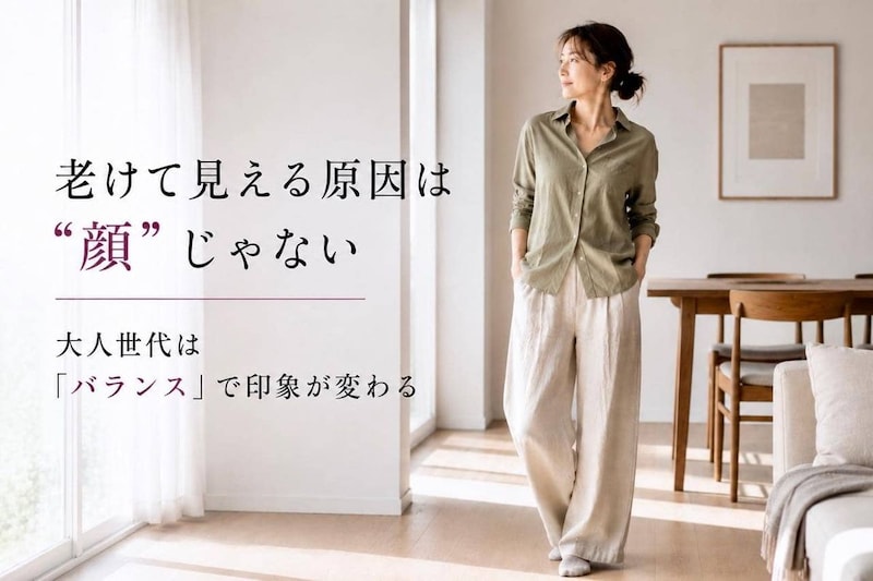 「急に老けて見える…」原因は“顔”じゃない。40代以降、見た目印象が変わる理由