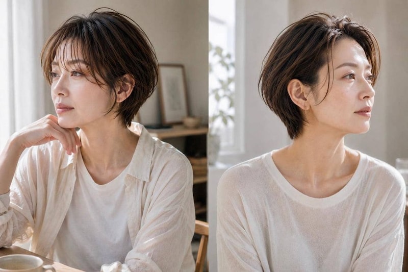 前髪あり or 前髪なし、2026初夏に若見えする大人ショートヘアの正解