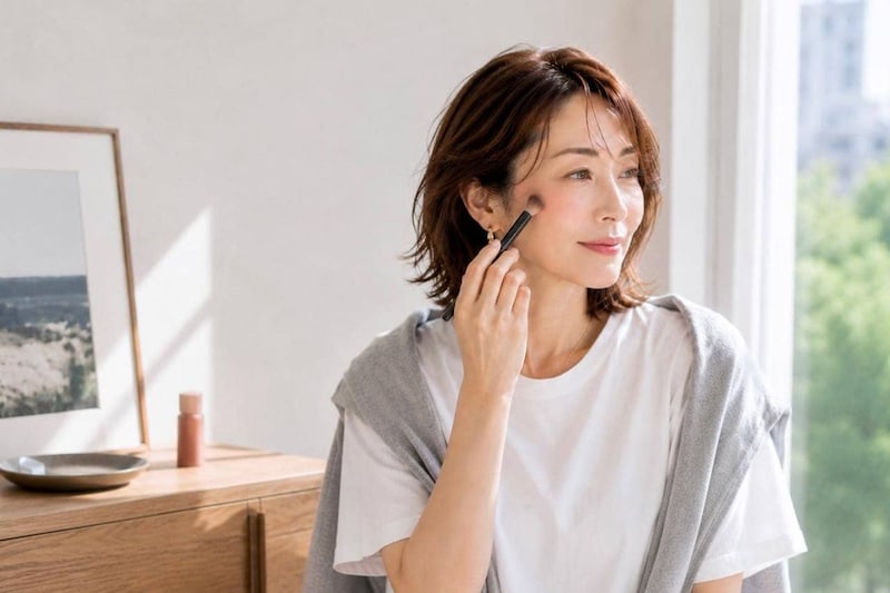 顔がのっぺり印象になってない?40代・50代が見直したい“チークを入れる位置”
