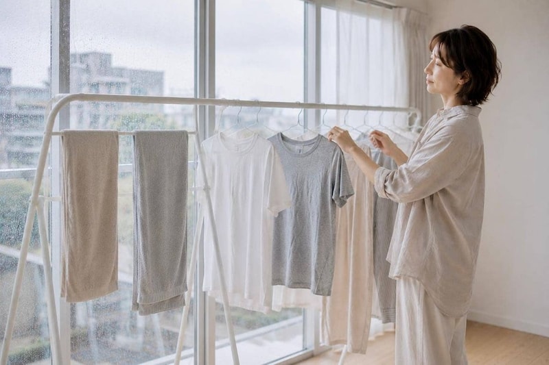 部屋干し臭が消えない…。梅雨の時期の洗濯で見直したい３つのポイント