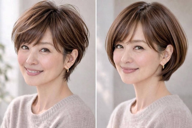 若見えするのはどっち?ショートヘア&ショートボブの“重心バランス”の違い