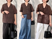 【40代からの夏の羽織に優秀】薄着の手抜き感を払拭。体型カバーも涼しさも叶う「刺繍ハーフジャケット」
