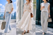 おしゃれな大人は“白系ニュアンスカラー”の使い方が上手。夏コーデを格上げする３つのコツ