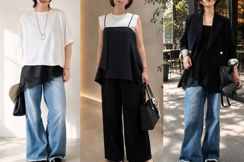 【40代・50代】いつもの服に重ねるだけ!今買って秋まで使える「キャミソール」着回しテク3選