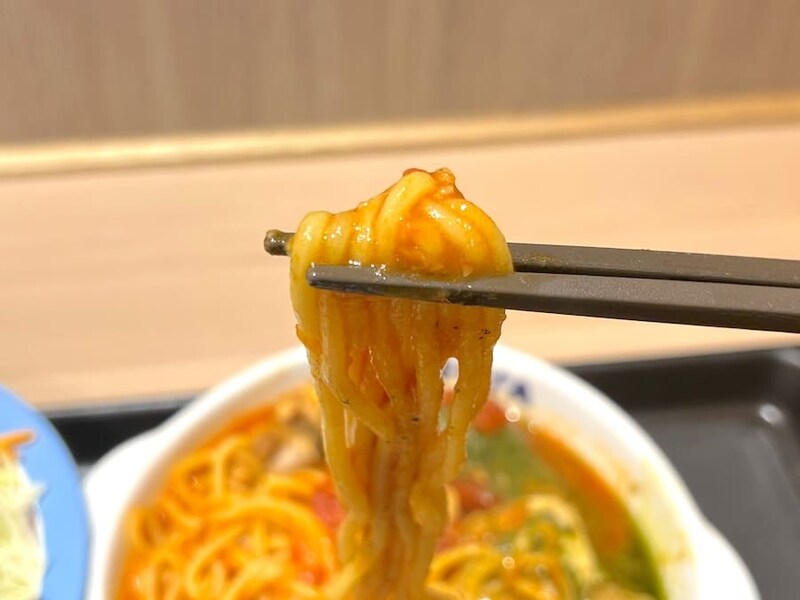 太めのパスタ
