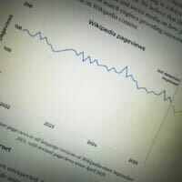AI時代でウィキペディア苦境　人間の閲覧数8％減、財団が警鐘