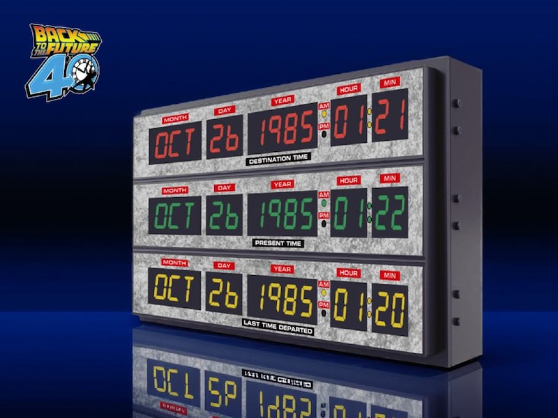 「バック・トゥ・ザ・フューチャー」公開40周年　タイムサーキット型時計が登場