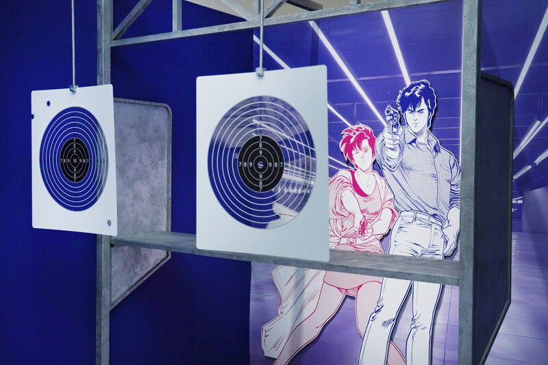 地下射撃場を再現したフォトスポット