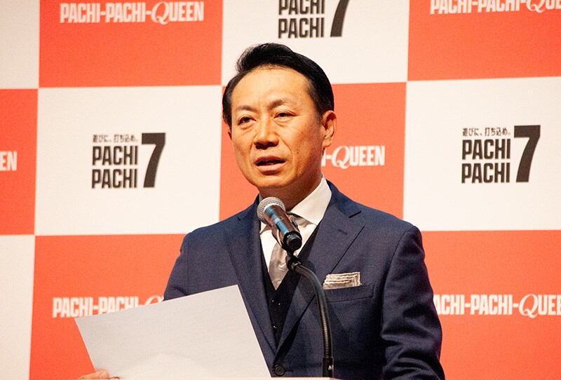 100年の歴史を持つ「安心安全な娯楽」としてのパチンコをアピールする、日工組 副理事長の盧昇氏