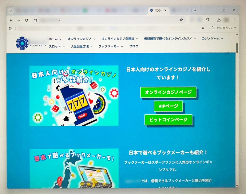 誘導されたランディングページ