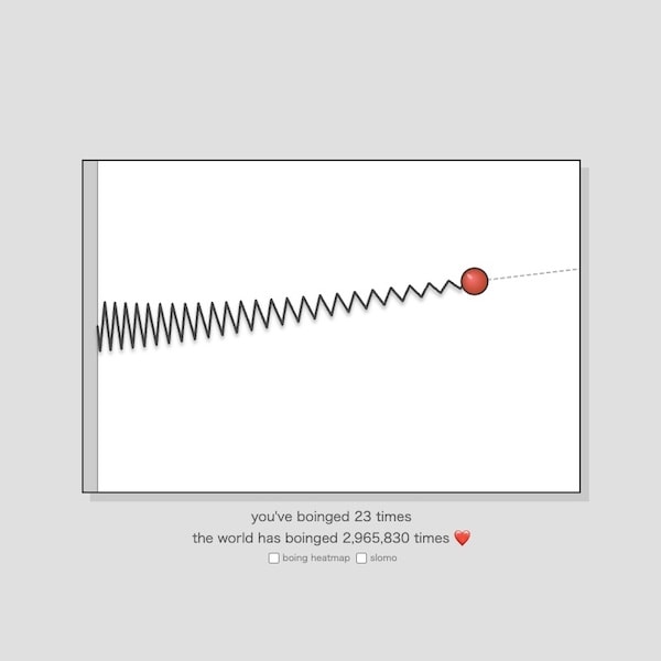 バネを引っ張る