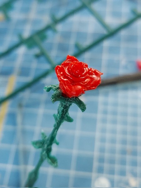 ランナーに美しい薔薇が咲きました