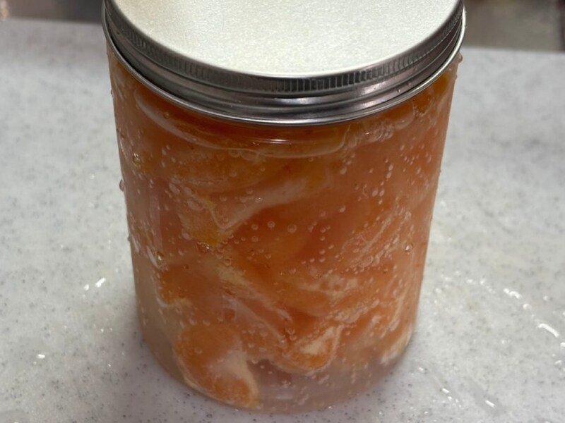 蓋をして、冷蔵庫で寝かせる