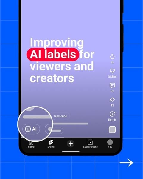 YouTube、AI動画の開示機能を刷新　システム検知で自動ラベル付与