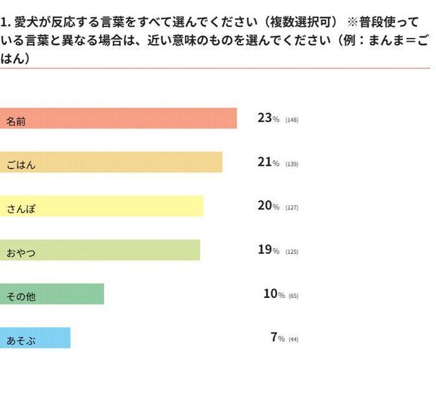 愛犬が反応する言葉は？