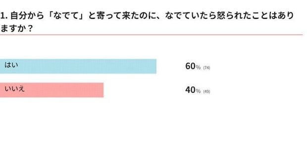 自分から「なでて」と寄って来たのに、なでていたら怒られたことはありますか?