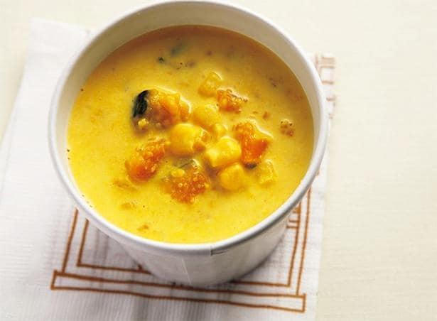 クリームコーン缶で簡単アレンジ!低カロリーの「かぼちゃのチーズコーンスープ」