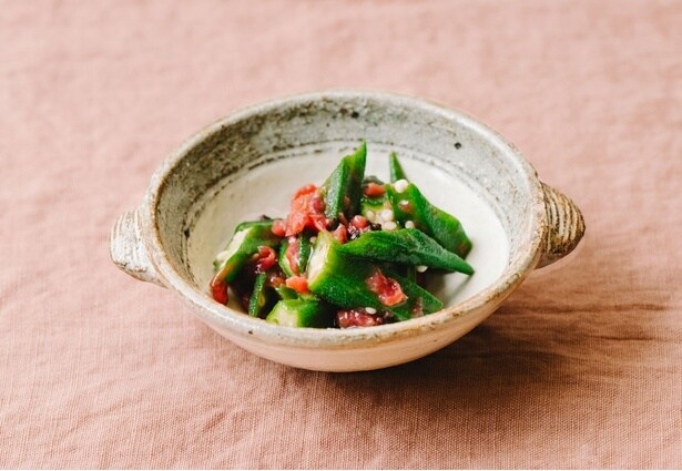 「オクラの梅和え」