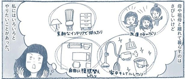 家に友だちを呼んだり、自由に模様替えもできる!「汚屋敷」の実家を出たら、やりたいことがたくさん!