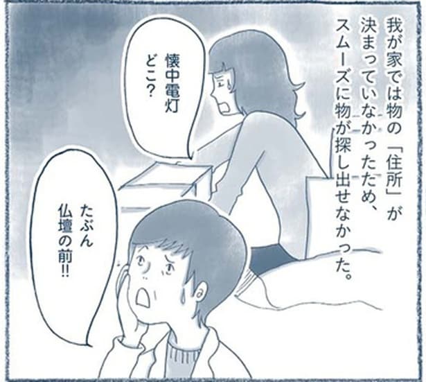 懐中電灯すら見つからない！モノが管理されてないことを悔やんだ大地震後の家