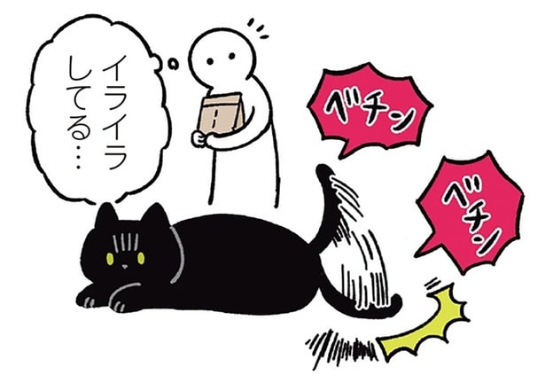 イライラもごきげんも一目瞭然。黒猫ろんのわかりやすいシッポ