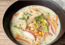 【鍋で10分】具材はアレンジ自在！野菜たっぷり本格的な「ちゃんぽん風スープ」